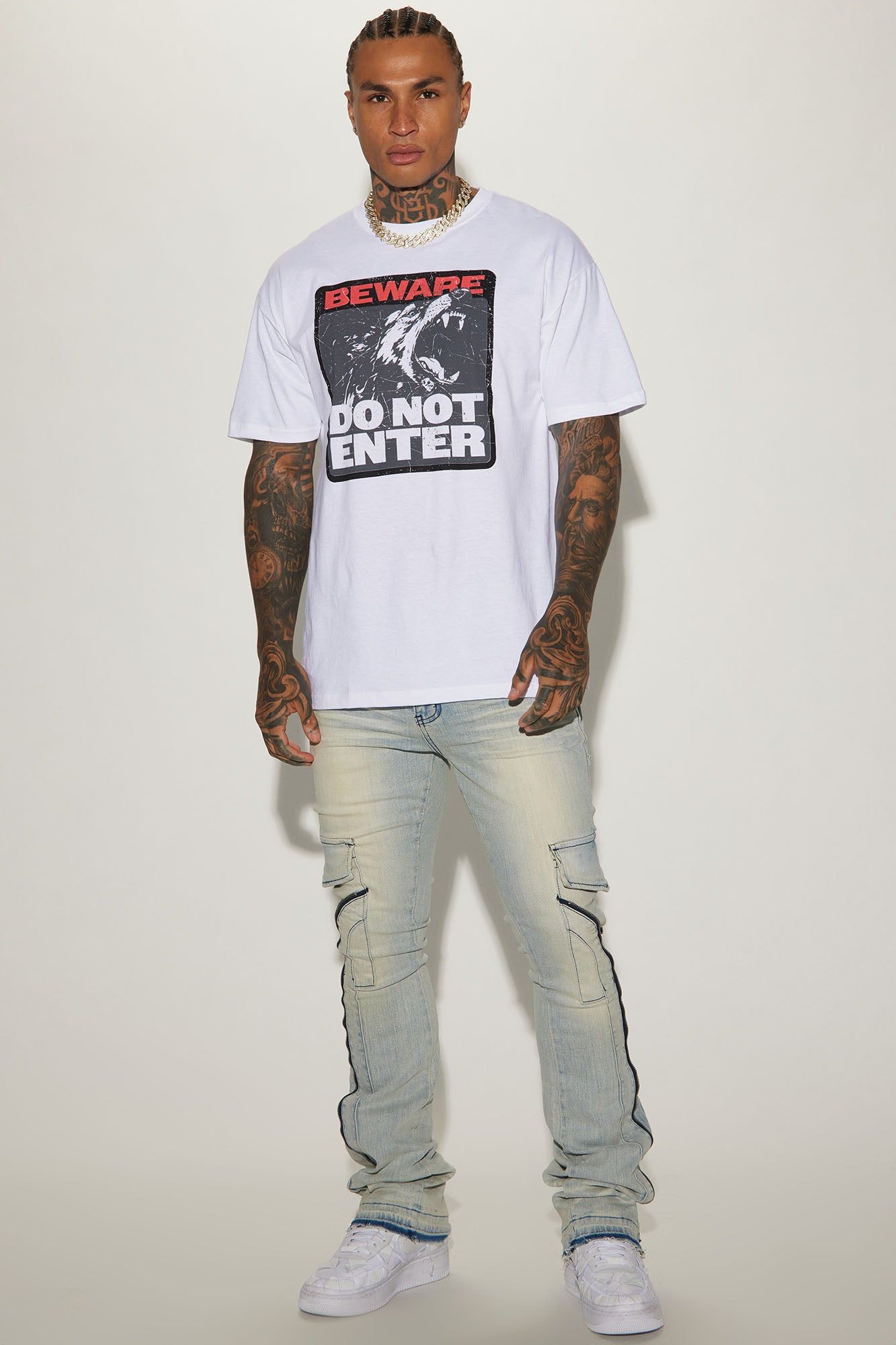 Down Ways Stacked Skinny Zipper Flare Pants - Light Wash sold by Fashion Nova product image thumbnail 2