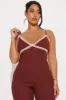 In Your Dreams Ribbed PJ Pant Set - Chocolate sold by Fashion Nova