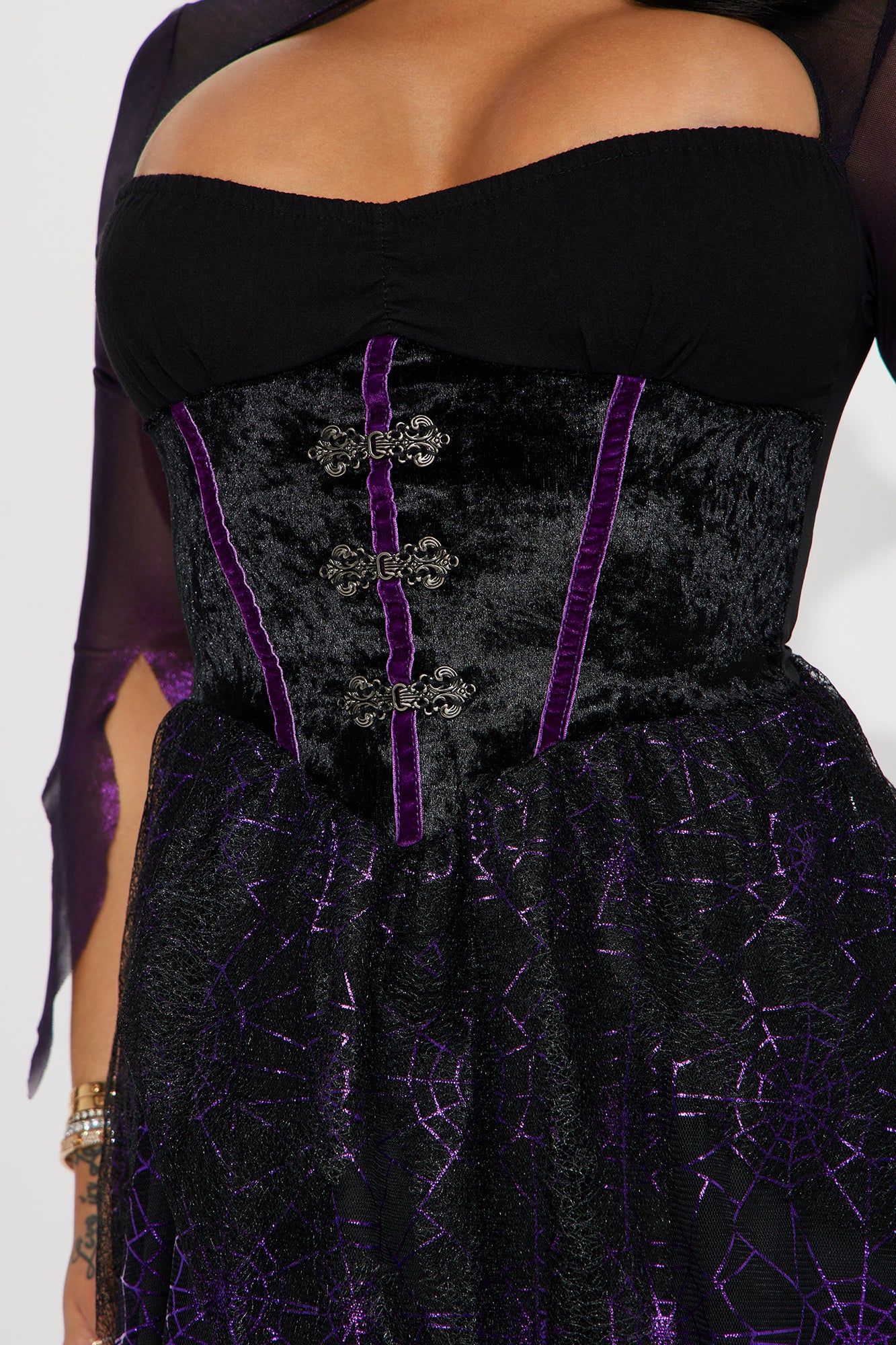 Enchanting Witch 2 Piece Costume Set - Black/Purple sold by Fashion Nova product image thumbnail 3