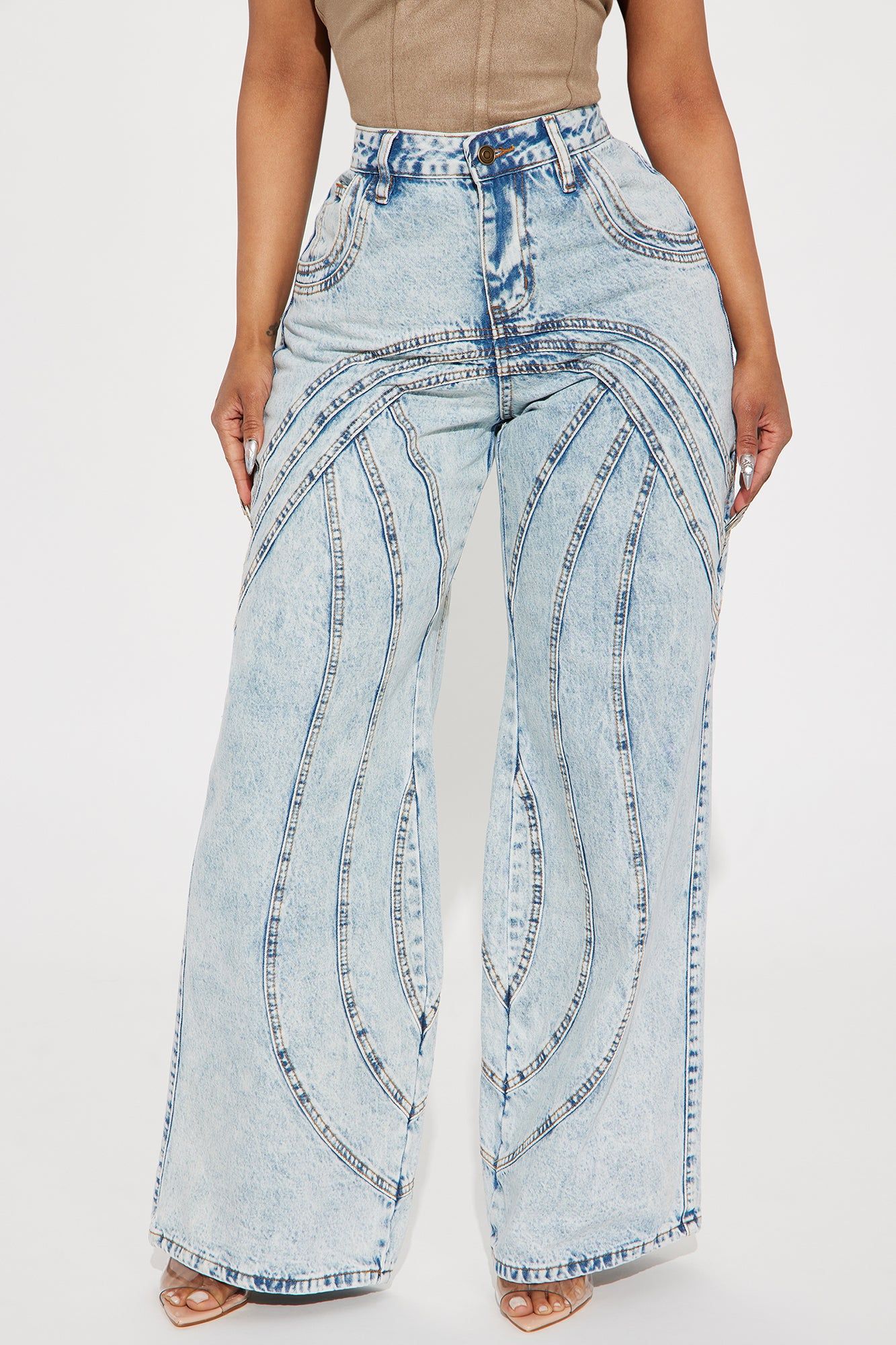 【NONCODE】Fady Washed Wide Denim Pants NONCODE】Fady Washed Wide Denim Pants (NONCODE/デニム