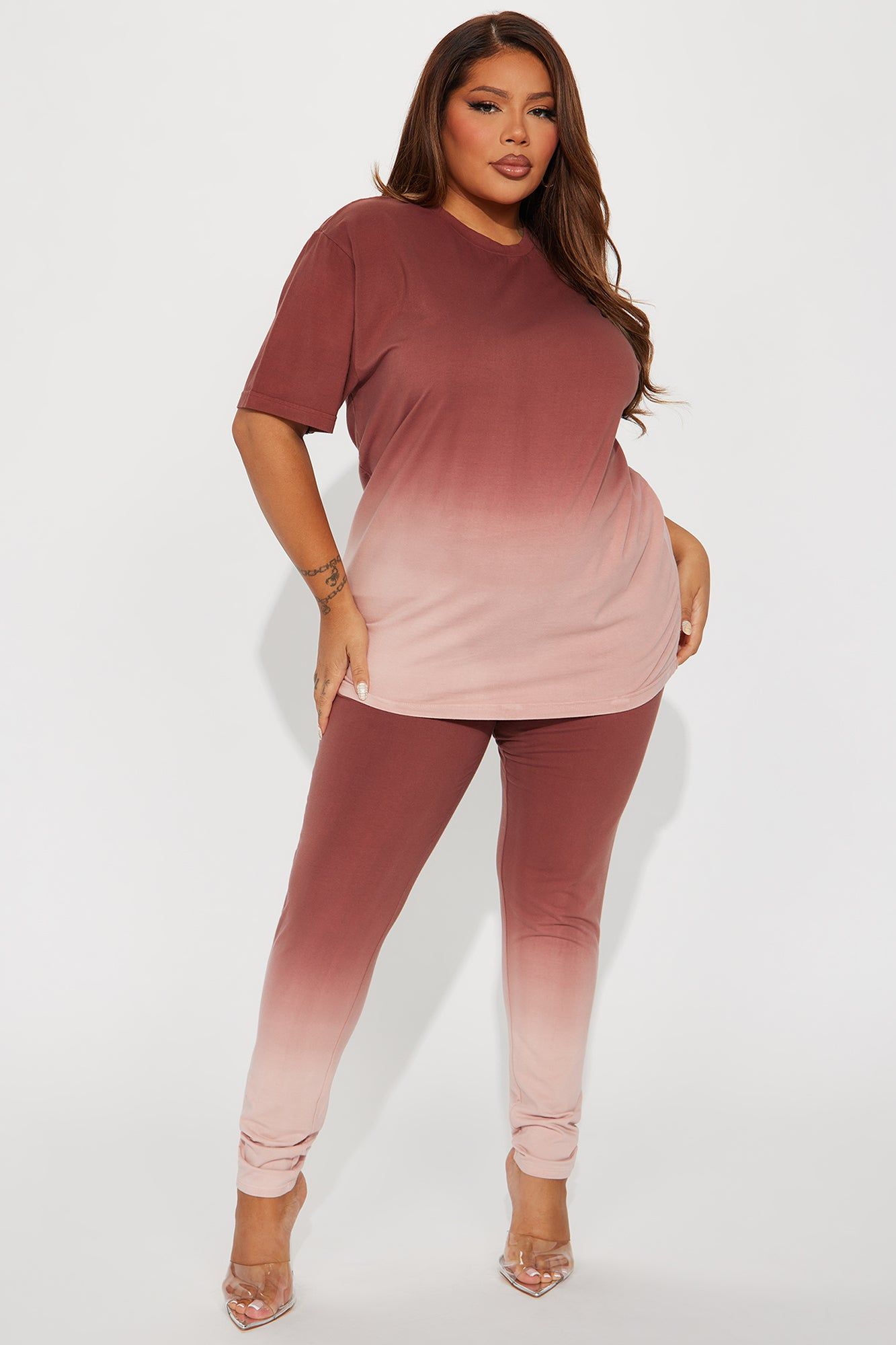 Fading Away Legging Set - Burgundy sold by Fashion Nova product image thumbnail 4