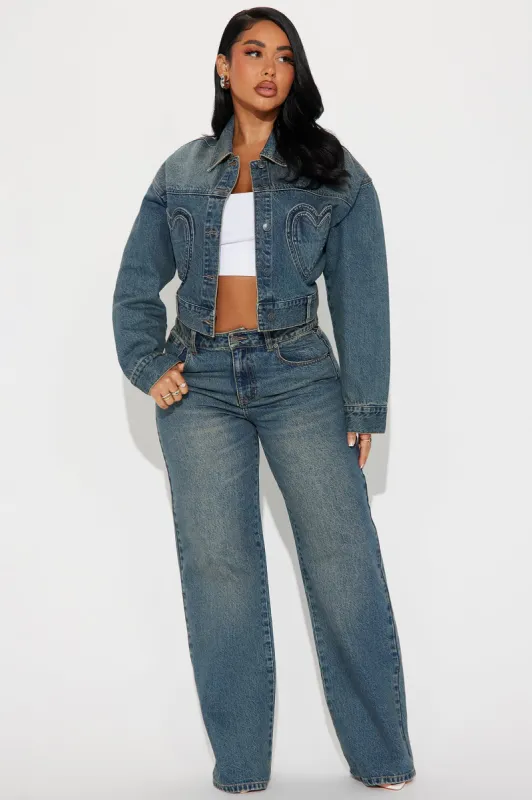 Match Made In Heaven Straight Leg Jeans - Dark Wash sold by Fashion Nova