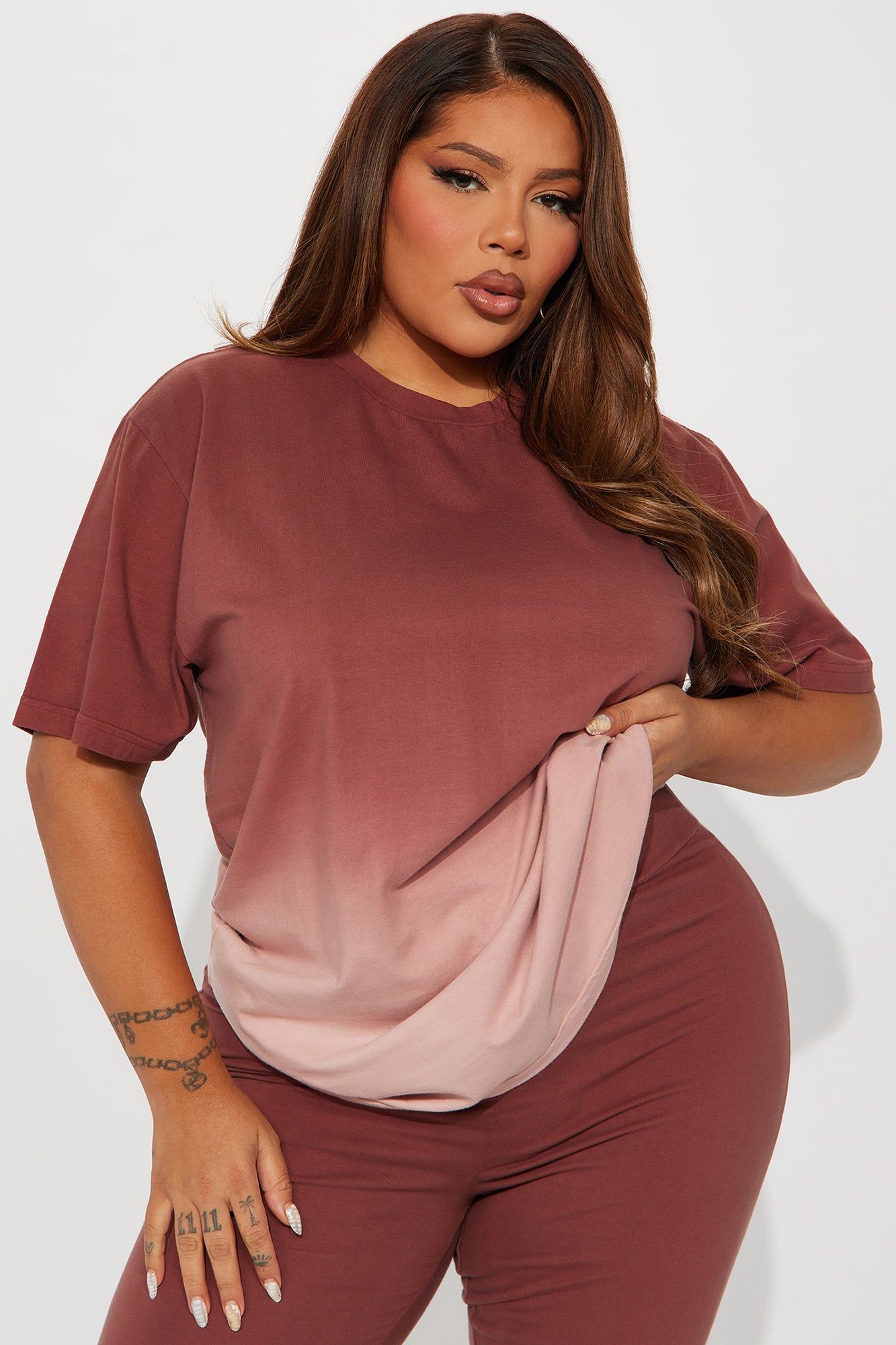 Fading Away Legging Set - Burgundy sold by Fashion Nova product image thumbnail 5