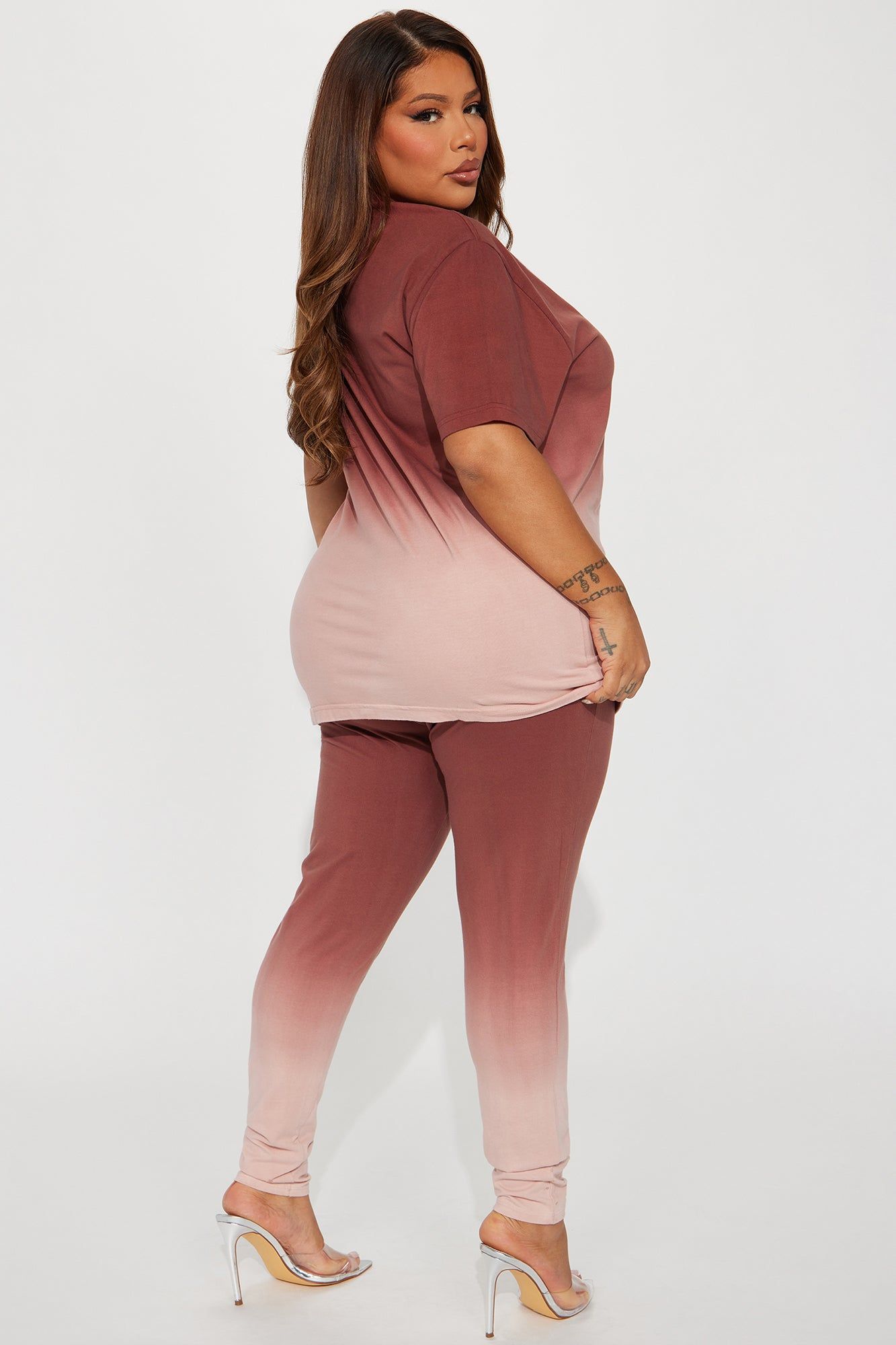 Fading Away Legging Set - Burgundy sold by Fashion Nova product image thumbnail 6