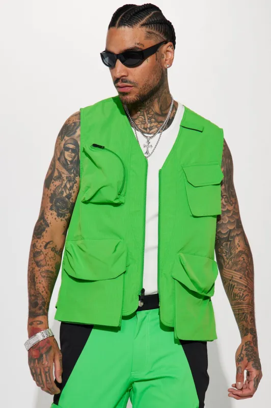 Hard To Miss Ripstop Tactical Cargo Vest - Green sold by Fashion Nova