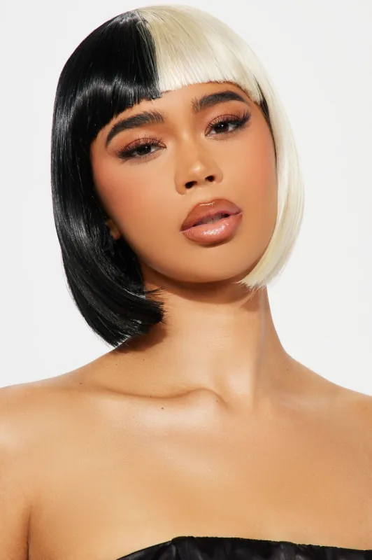 Bad Diva Costume Wig - Black/White sold by Fashion Nova
