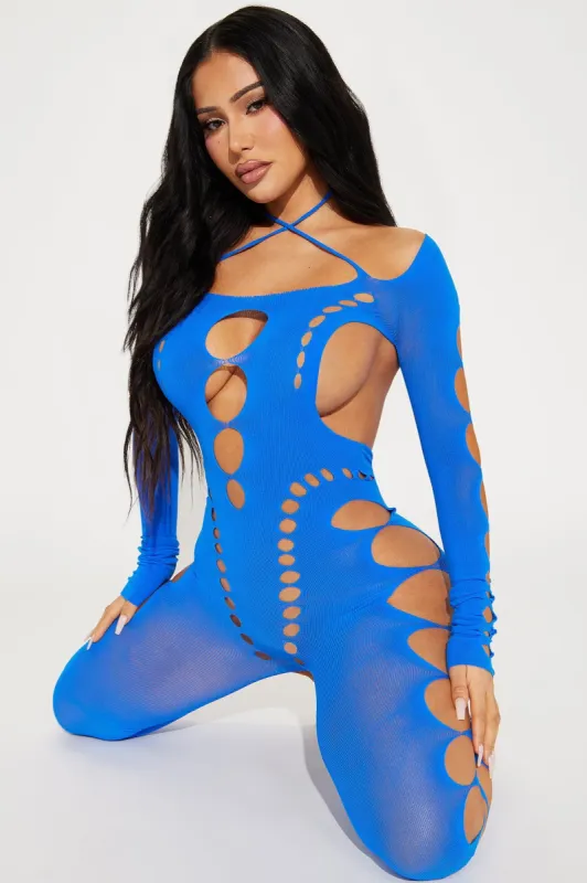A Little Bit Of Spice Bodystocking - Blue sold by Fashion Nova