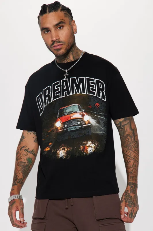 Dreamer Route Short Sleeve Tee - Black made by Fashion Nova