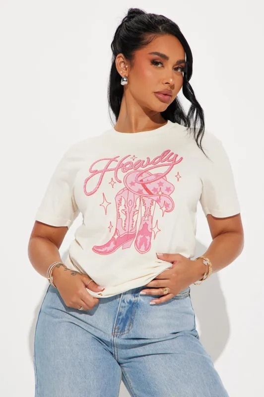 Howdy Nash Bash Tee - Off White sold by Fashion Nova