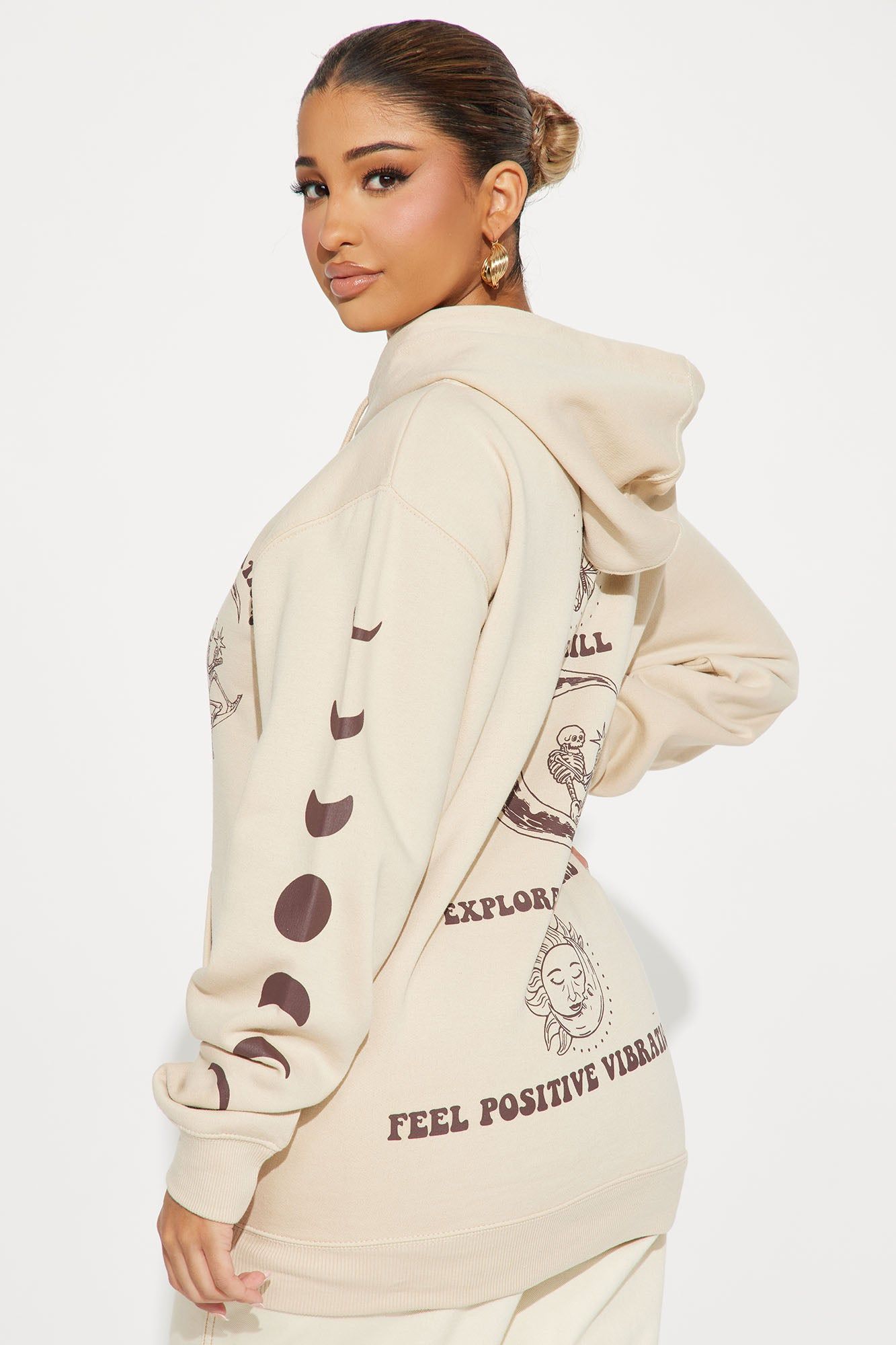 Positive Energy Oversized Hoodie - Beige sold by Fashion Nova product image thumbnail 4