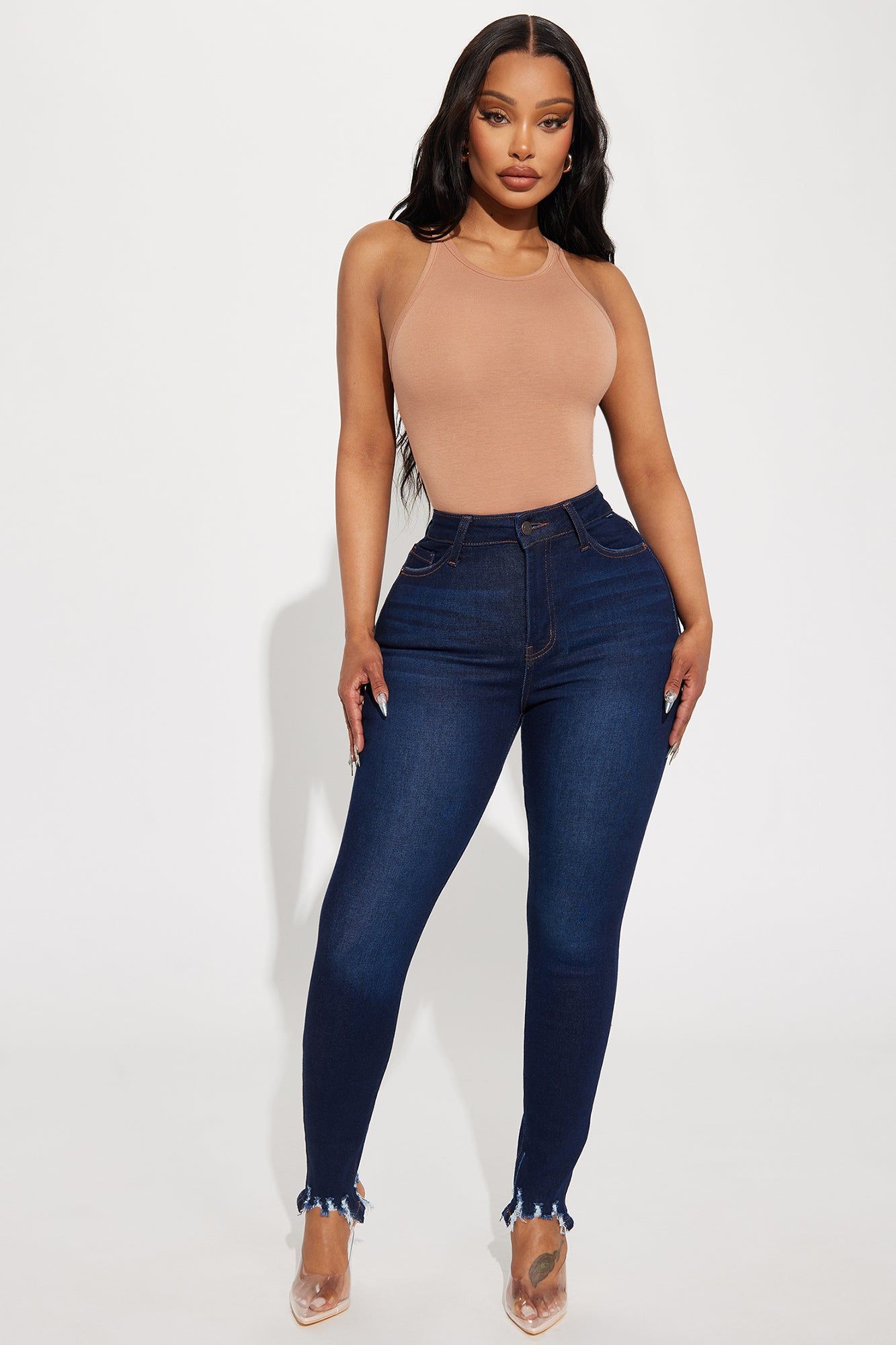 Kyla Crew Neck Tee - Taupe sold by Fashion Nova