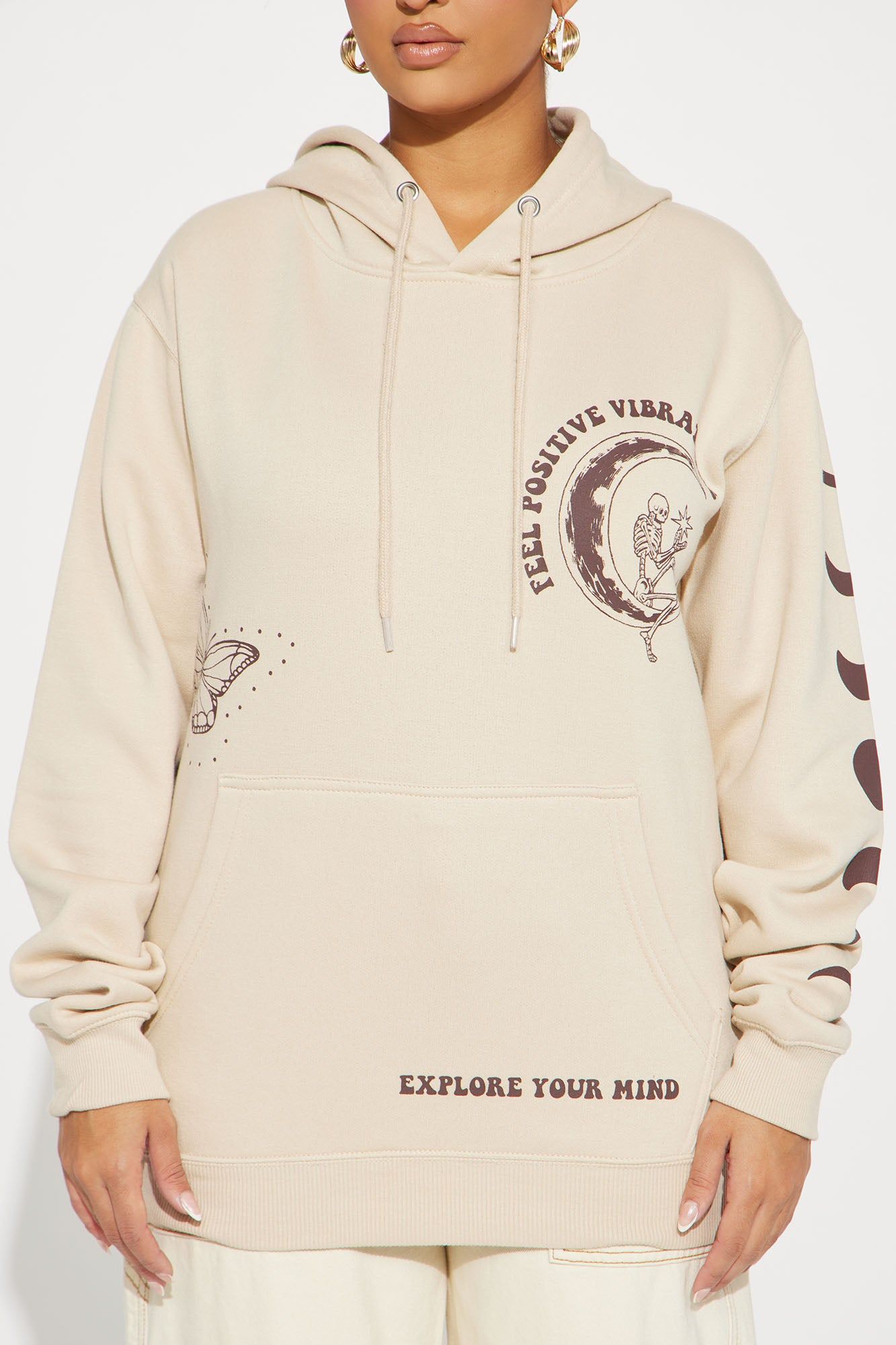 Positive Energy Oversized Hoodie - Beige sold by Fashion Nova product image thumbnail 3