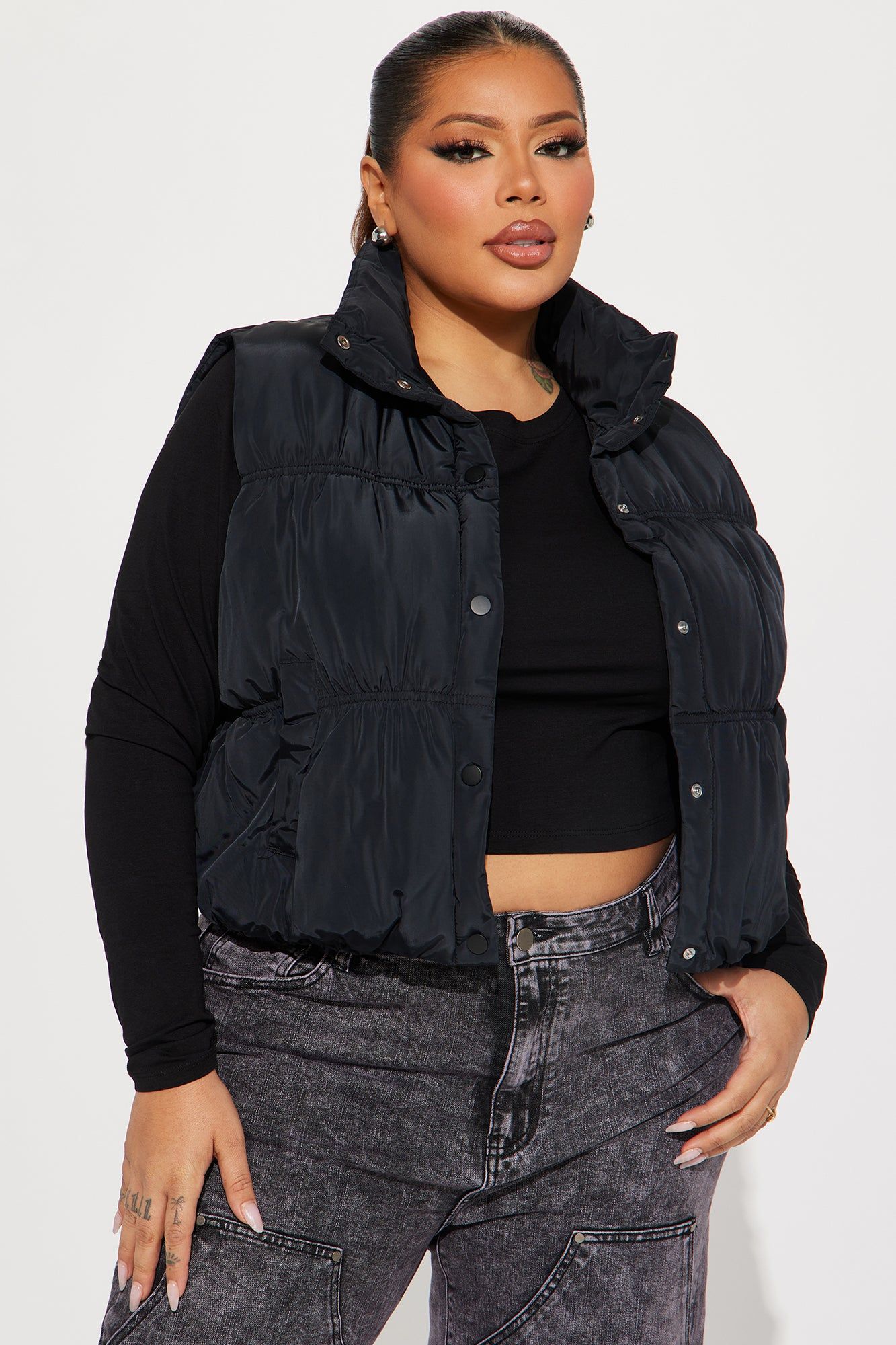 Stella Puffer Vest - Black sold by Fashion Nova product image thumbnail 4