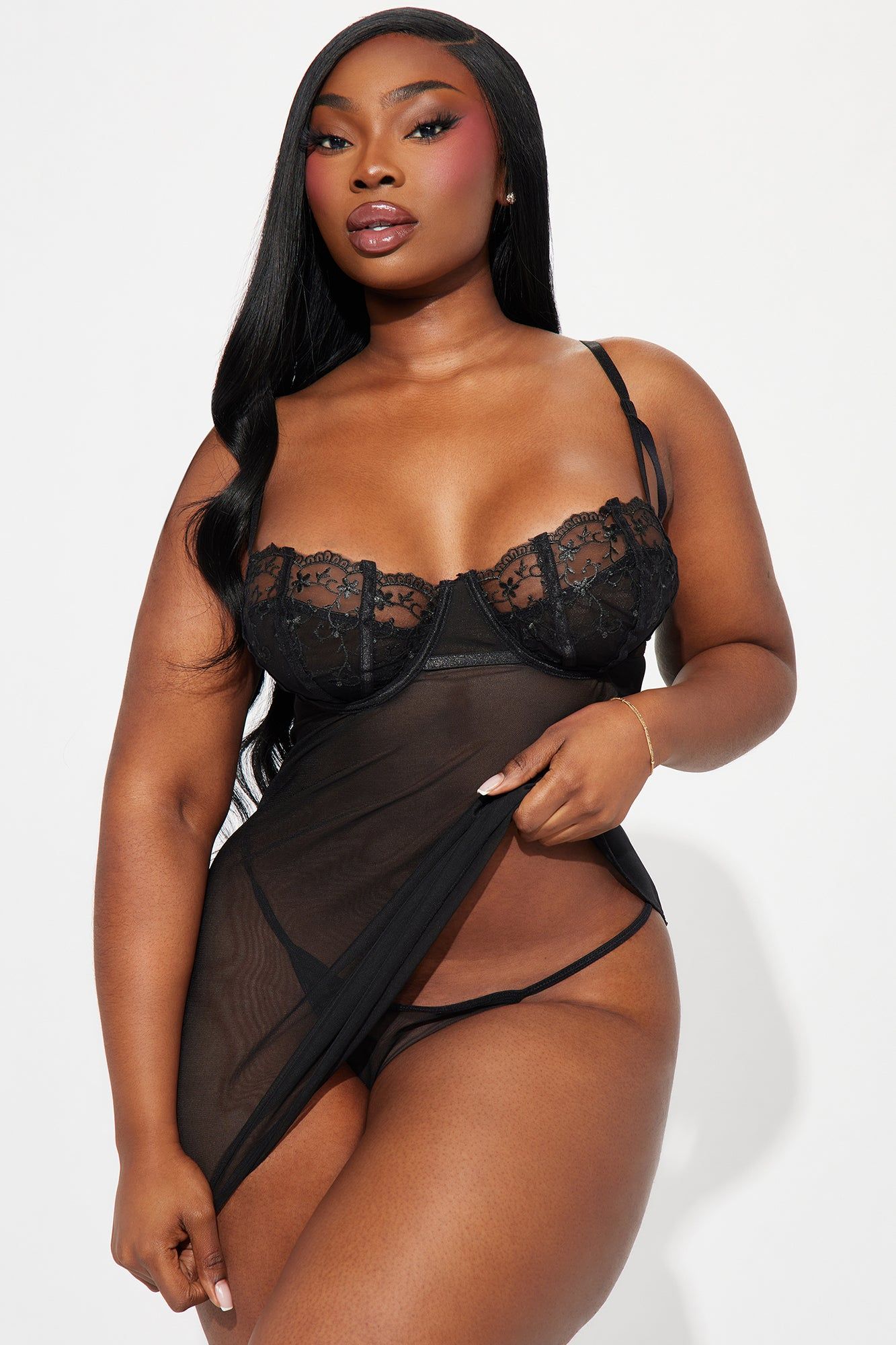 Lust And Allure Lace Babydoll - Black sold by Fashion Nova product image thumbnail 4