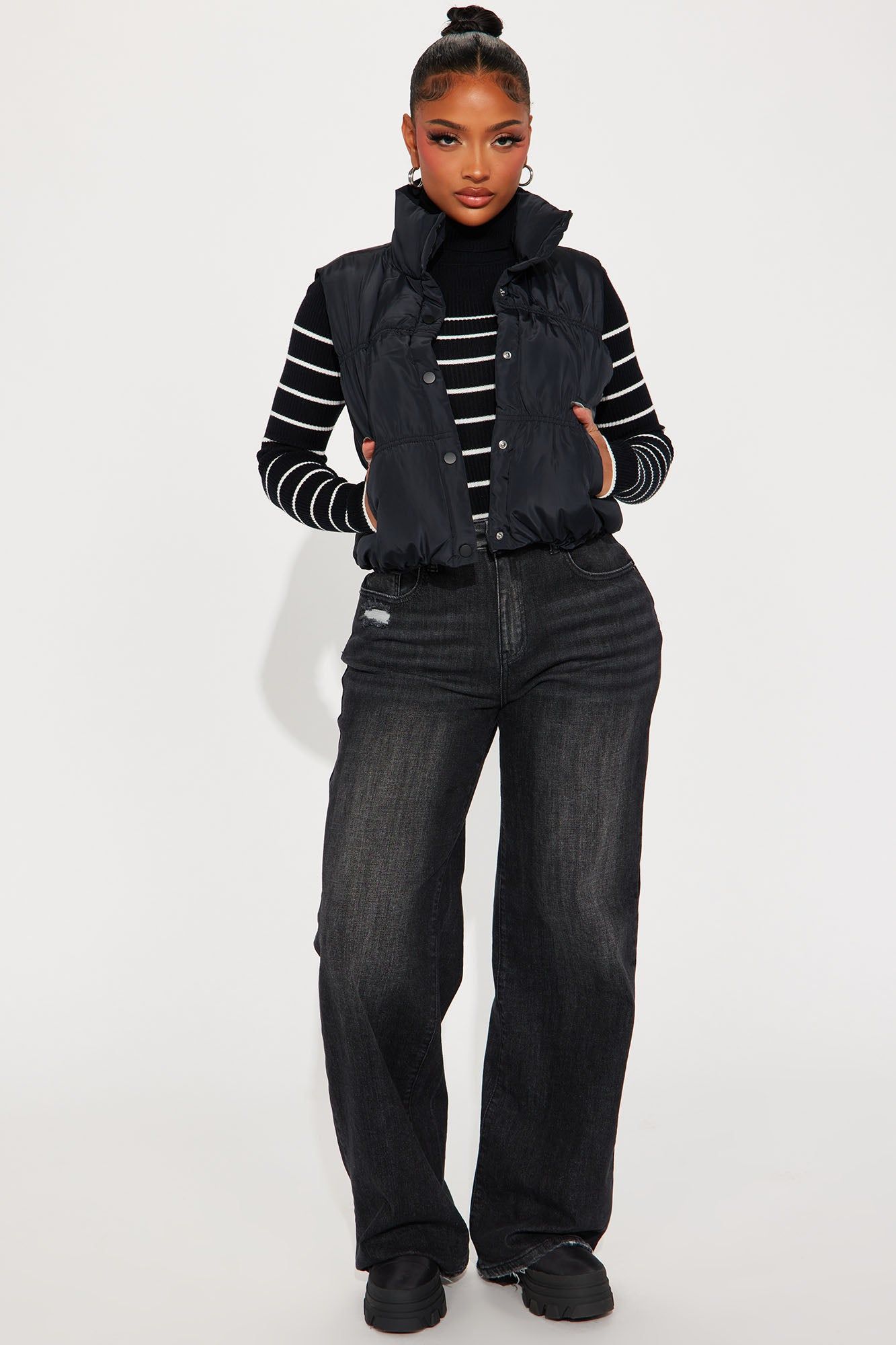 Stella Puffer Vest - Black sold by Fashion Nova product image thumbnail 2