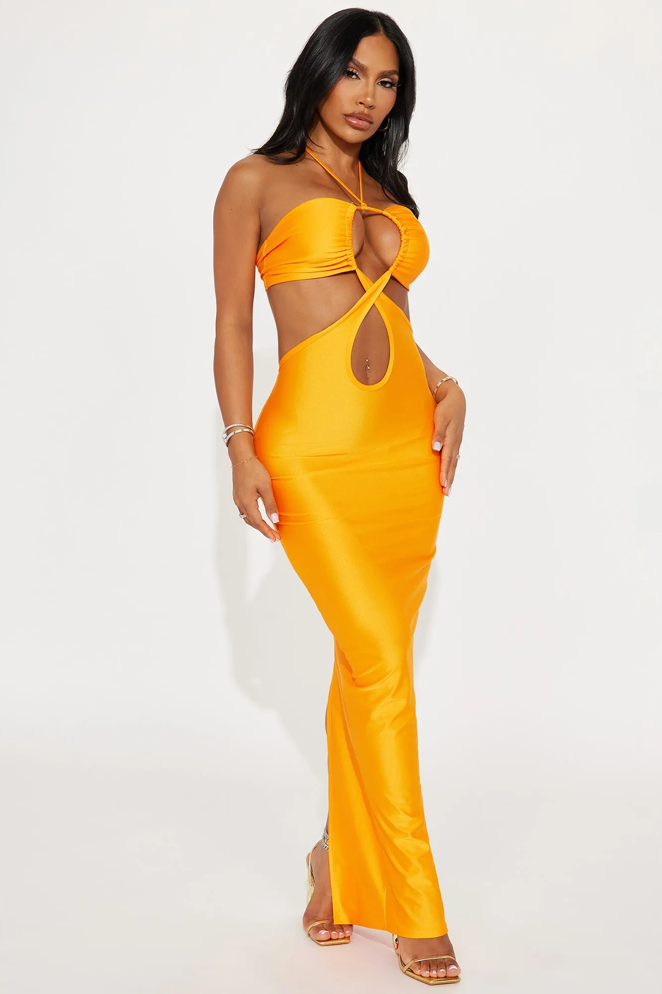 Jacky Cut Out Maxi Dress - Neon Orange sold by Fashion Nova product image thumbnail 4