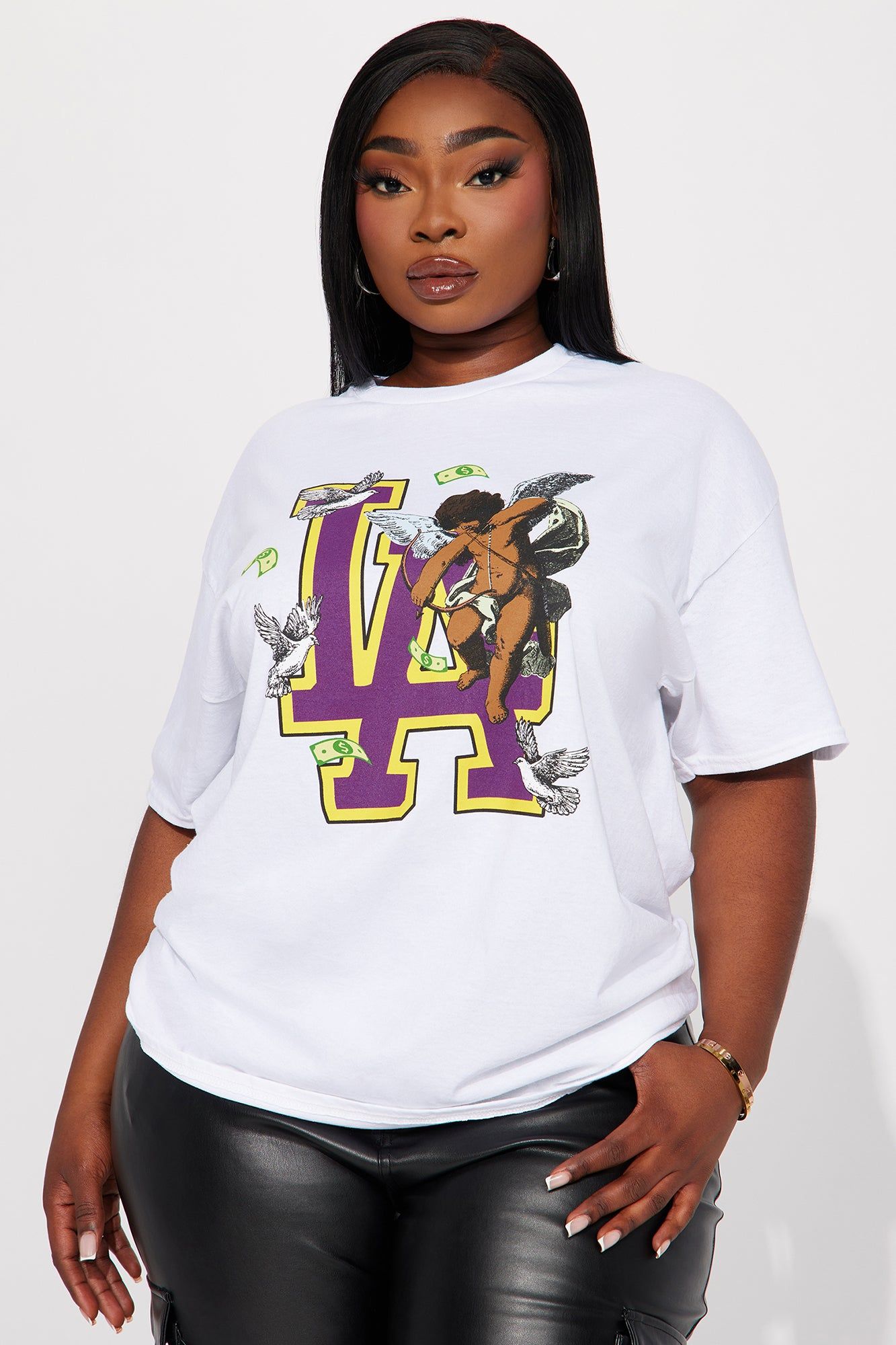 Angels Around Me Graphic Tee - White sold by Fashion Nova product image thumbnail 4
