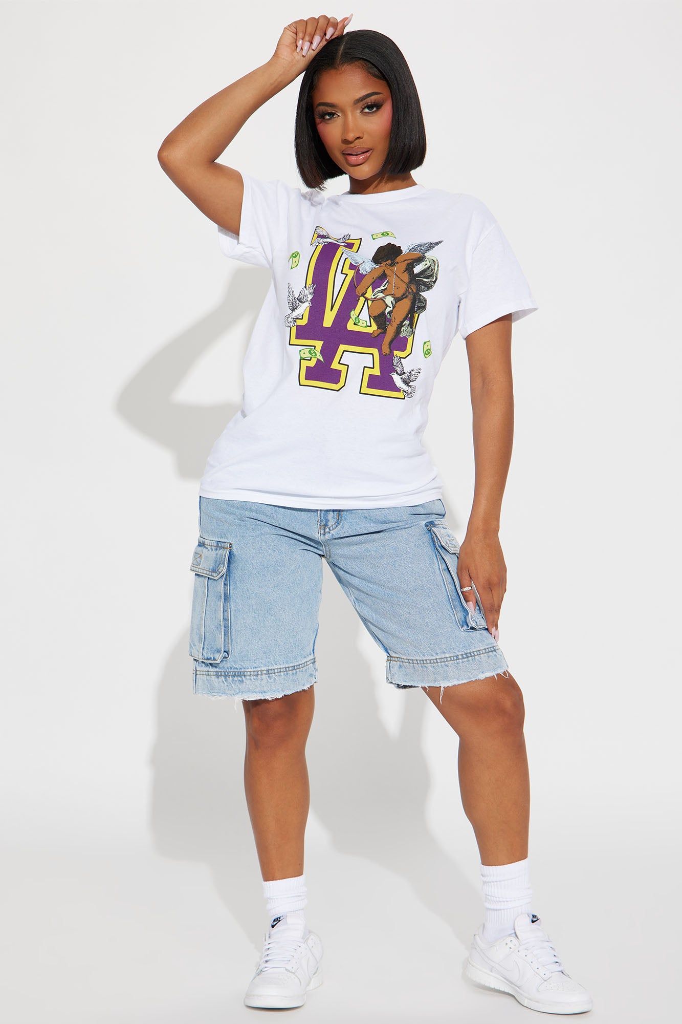 Angels Around Me Graphic Tee - White sold by Fashion Nova product image thumbnail 2