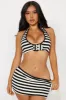 Jessica Stripe Micro Mini Skirt Set - White/Black sold by Fashion Nova