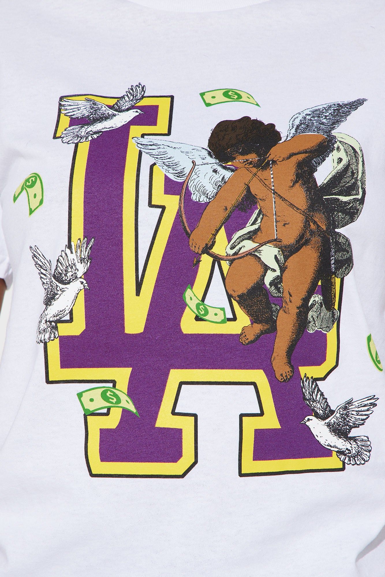 Angels Around Me Graphic Tee - White sold by Fashion Nova product image thumbnail 3