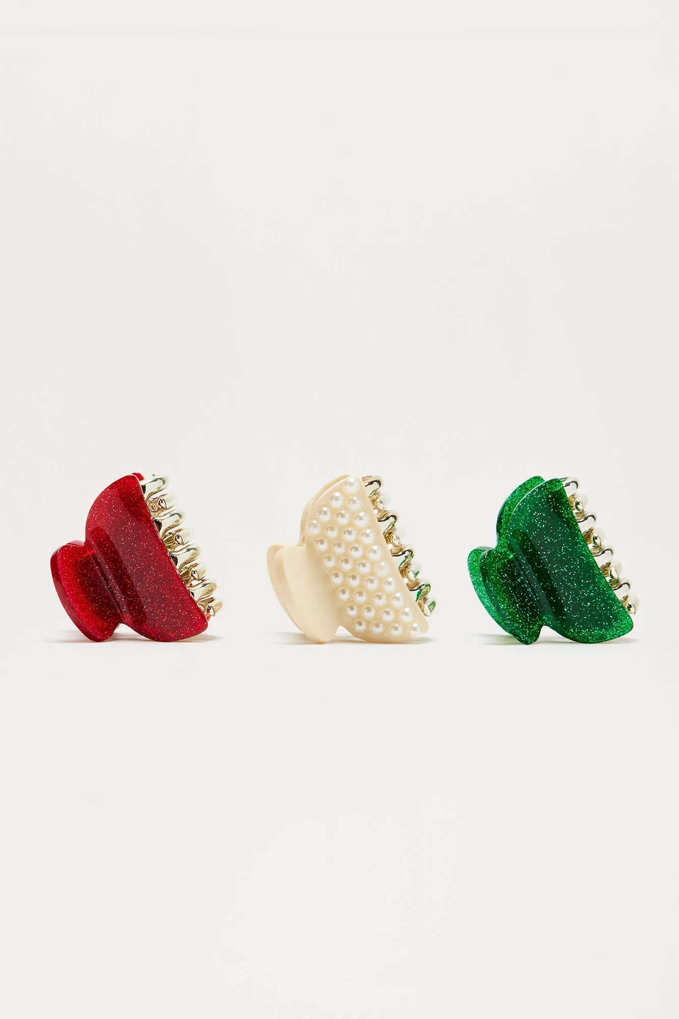 Be Merry 3 Piece Claw Clip Set - Multi Color sold by Fashion Nova product image thumbnail 2