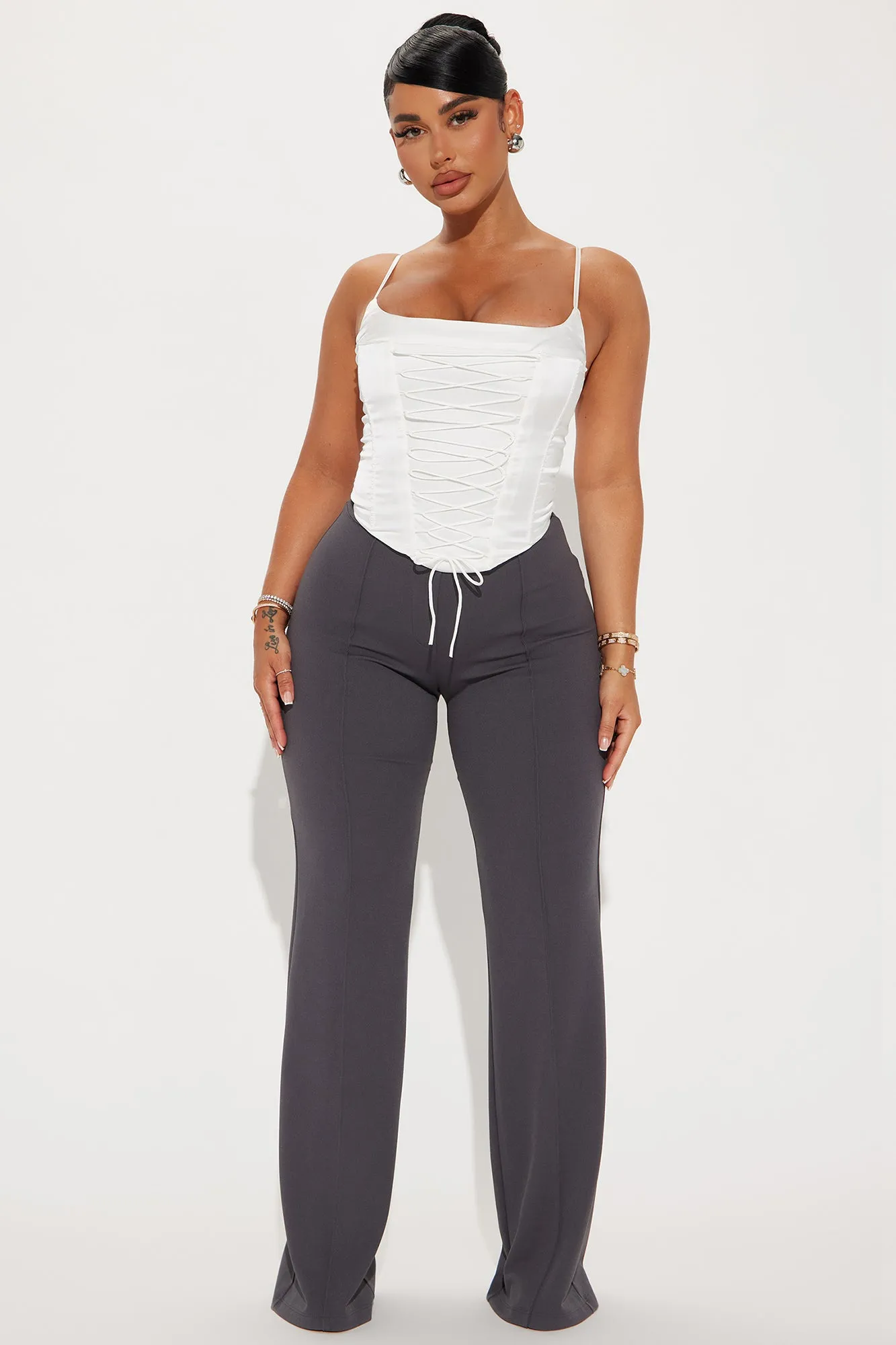 Margot Satin Corset Top - Ivory sold by Fashion Nova product image thumbnail 2