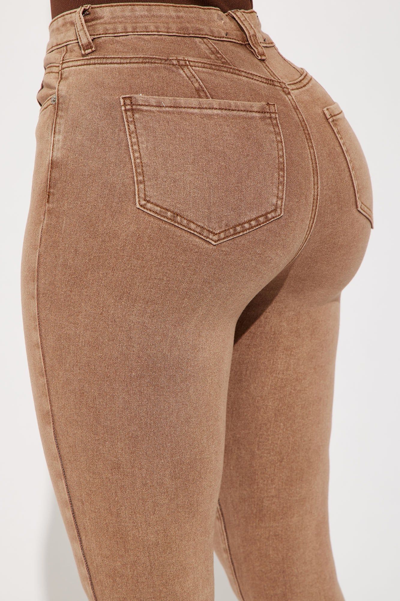 Shape Up Sculpting Stretch Skinny Jeans - Brown sold by Fashion Nova product image thumbnail 4