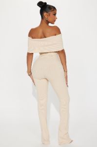Janelle Snatched Jumpsuit - Cream sold by Fashion Nova