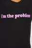 I'm The Problem PJ Sleep Shirt  - Black/Pink sold by Fashion Nova