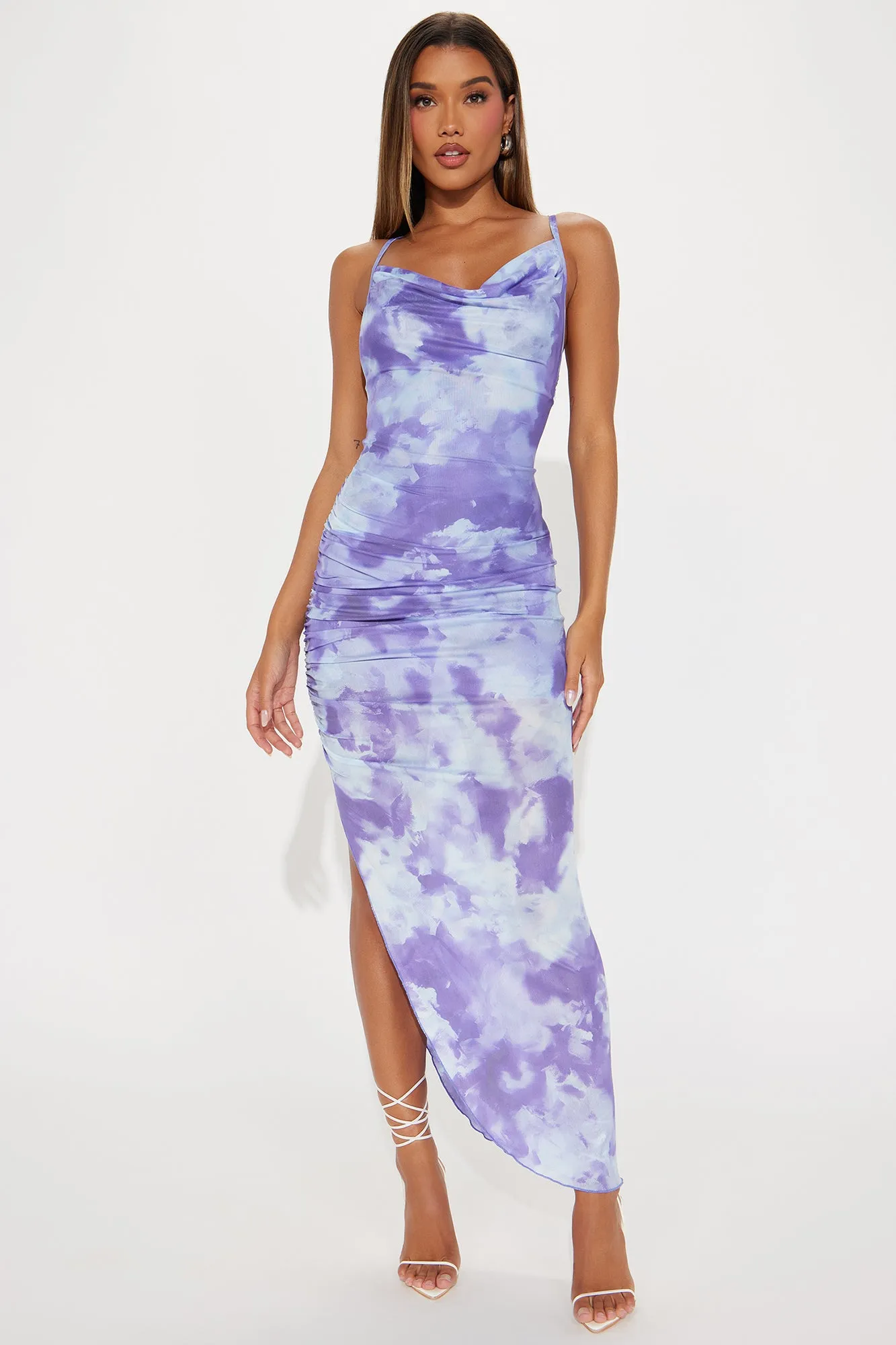 On The Rocks Mesh Maxi Dress - Purple sold by Fashion Nova