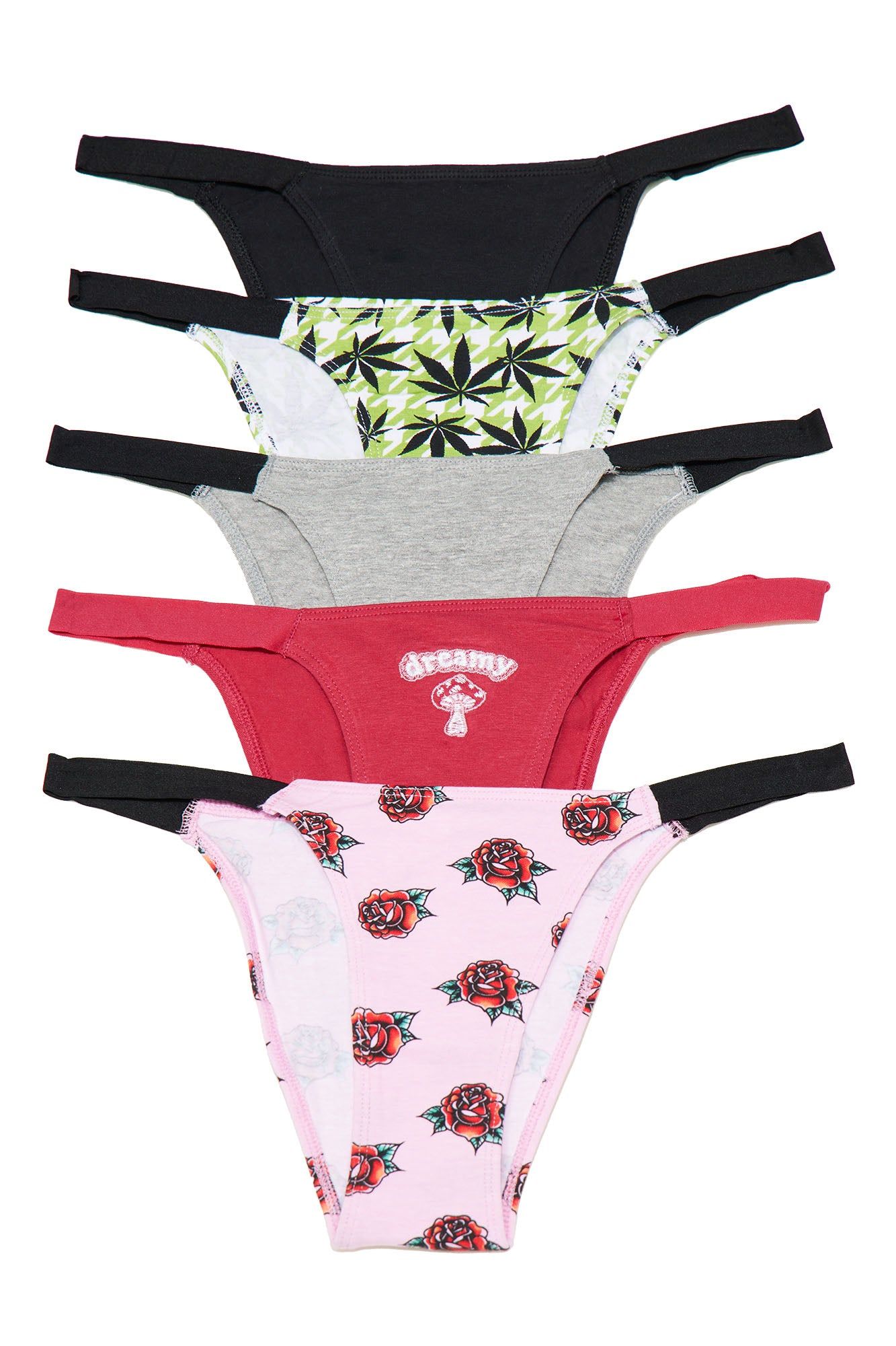 Cool With You 5 Pack Bikini Panties - Grey/combo sold by Fashion Nova