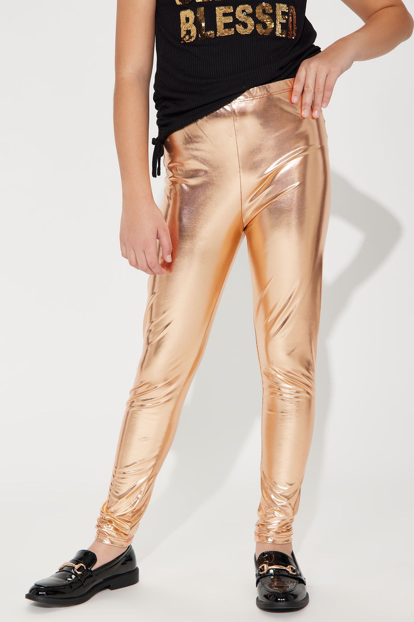 Mini Liquid Drip Legging - Rose Gold sold by Fashion Nova product image thumbnail 2