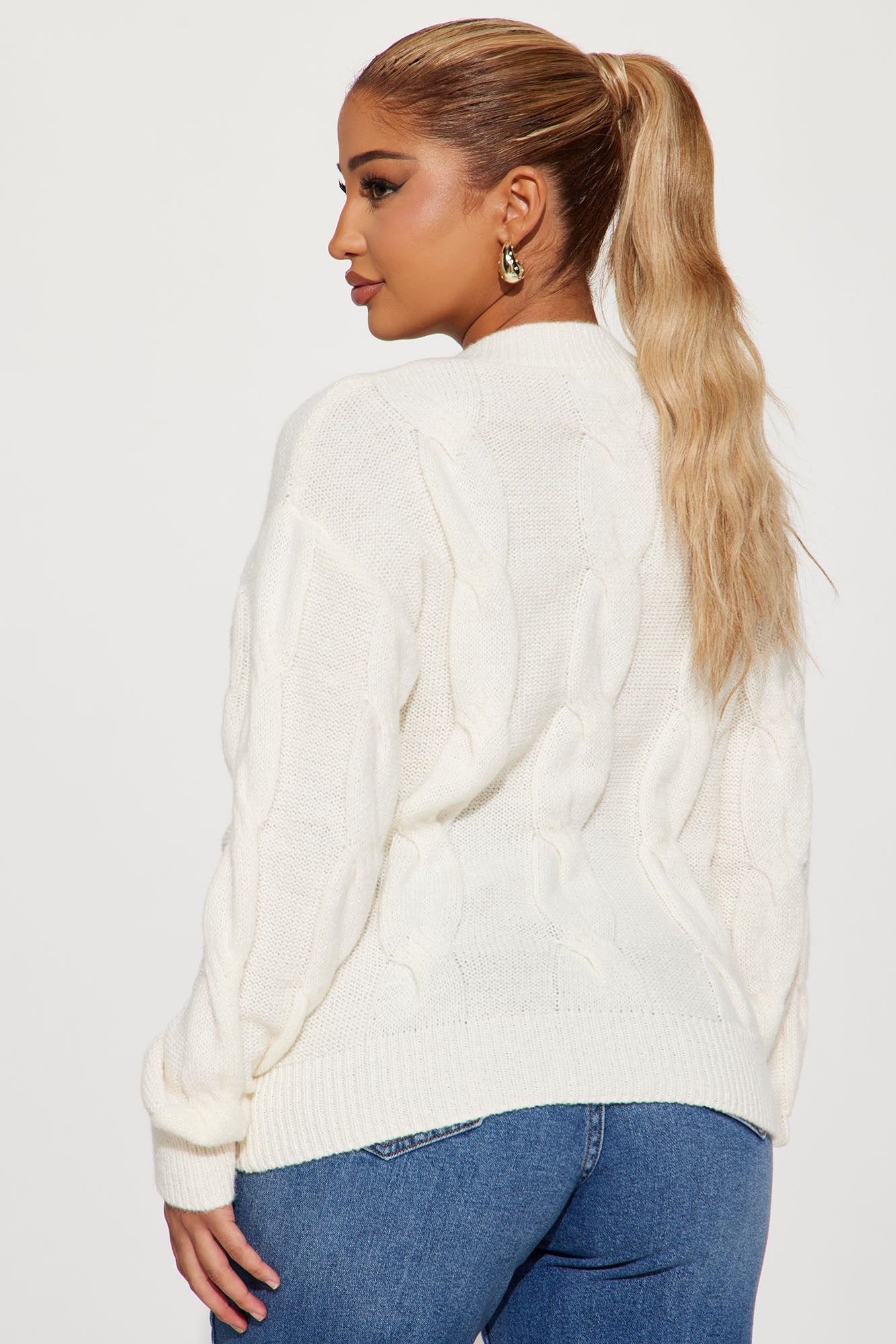 Ho Ho Ho Sweater - Ivory/combo sold by Fashion Nova product image thumbnail 4