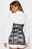 Stacey Lace Mini Dress Set - White/Black sold by Fashion Nova