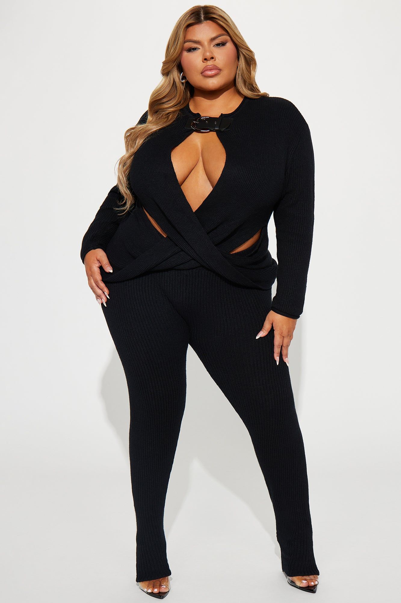 Exclusive Status Sweater Legging Set - Black sold by Fashion Nova product image thumbnail 5