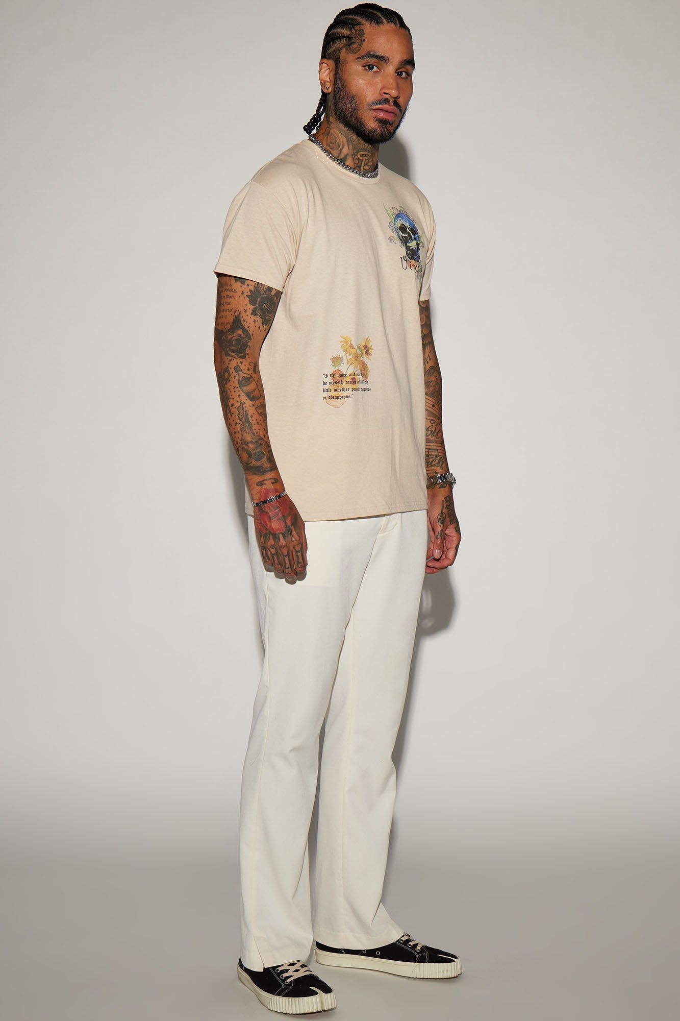 Vincent Van Gogh Sunflowers Short Sleeve Tee - Sand sold by Fashion Nova product image thumbnail 2