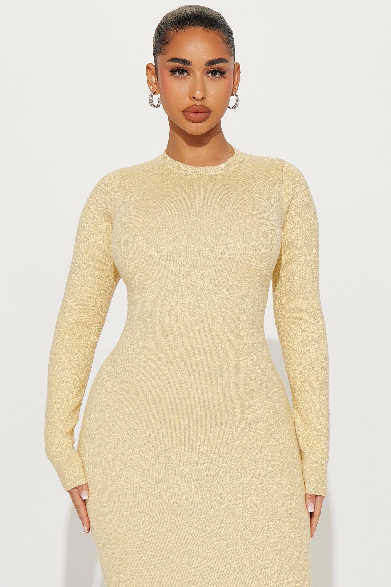 Samara Glitter Maxi Dress - Gold sold by Fashion Nova product image thumbnail 2