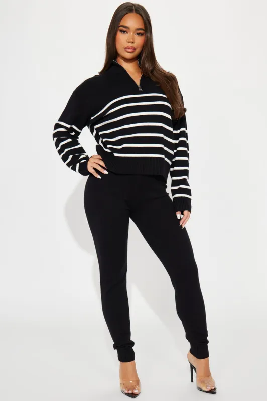 Sadie Sweater Pant Set - Black sold by Fashion Nova