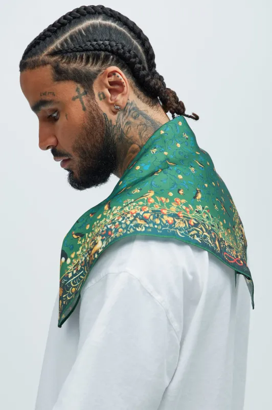 Birds Of A Flock Bandana - Green/combo sold by Fashion Nova