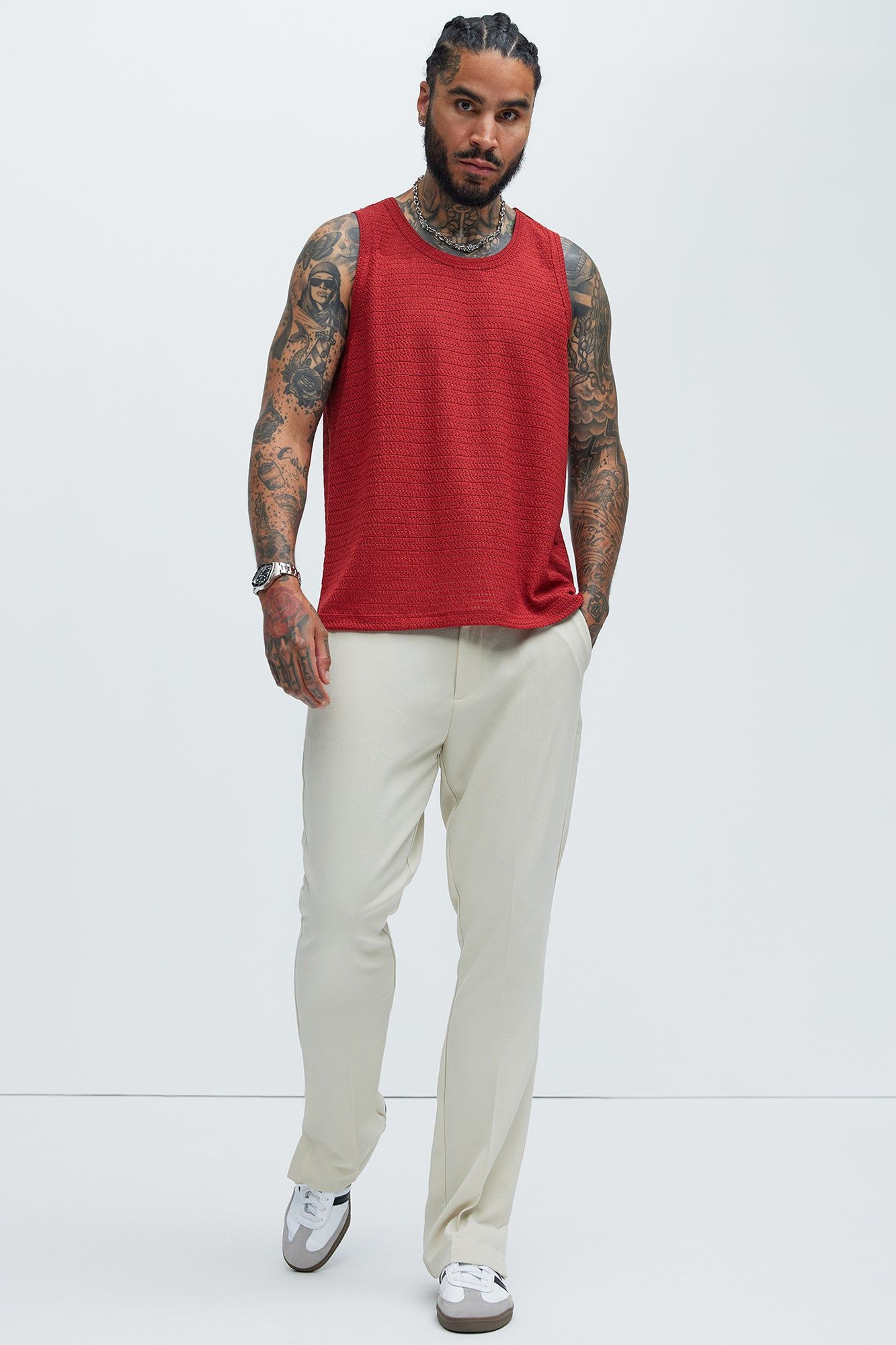 Rowan Textured Tank - Red sold by Fashion Nova product image thumbnail 2