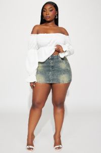 Skyla Tinted Denim Micro Mini Skirt - Medium Wash sold by Fashion Nova