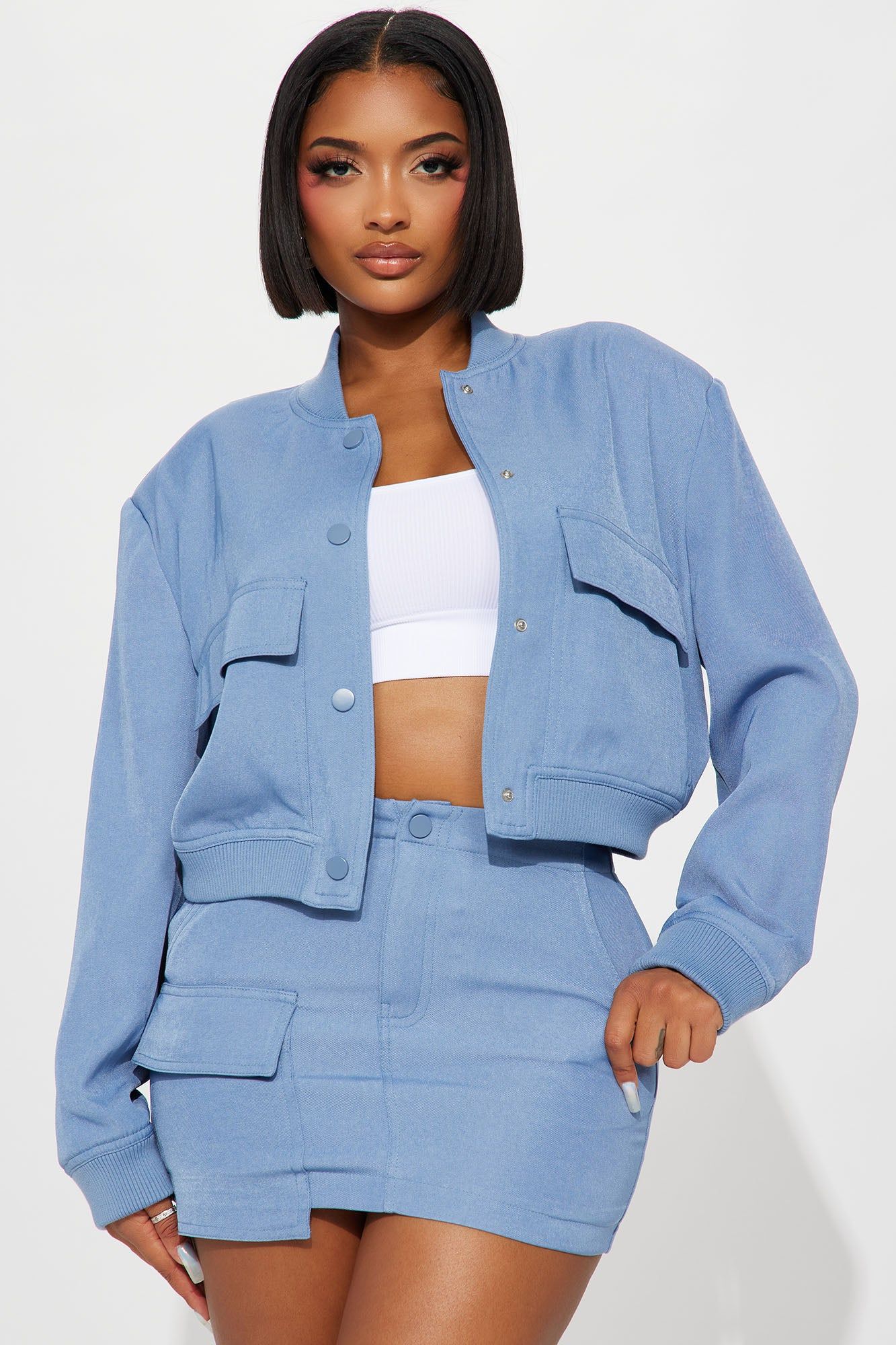 Calm Down Mini Skirt Set - Blue sold by Fashion Nova product image thumbnail 2