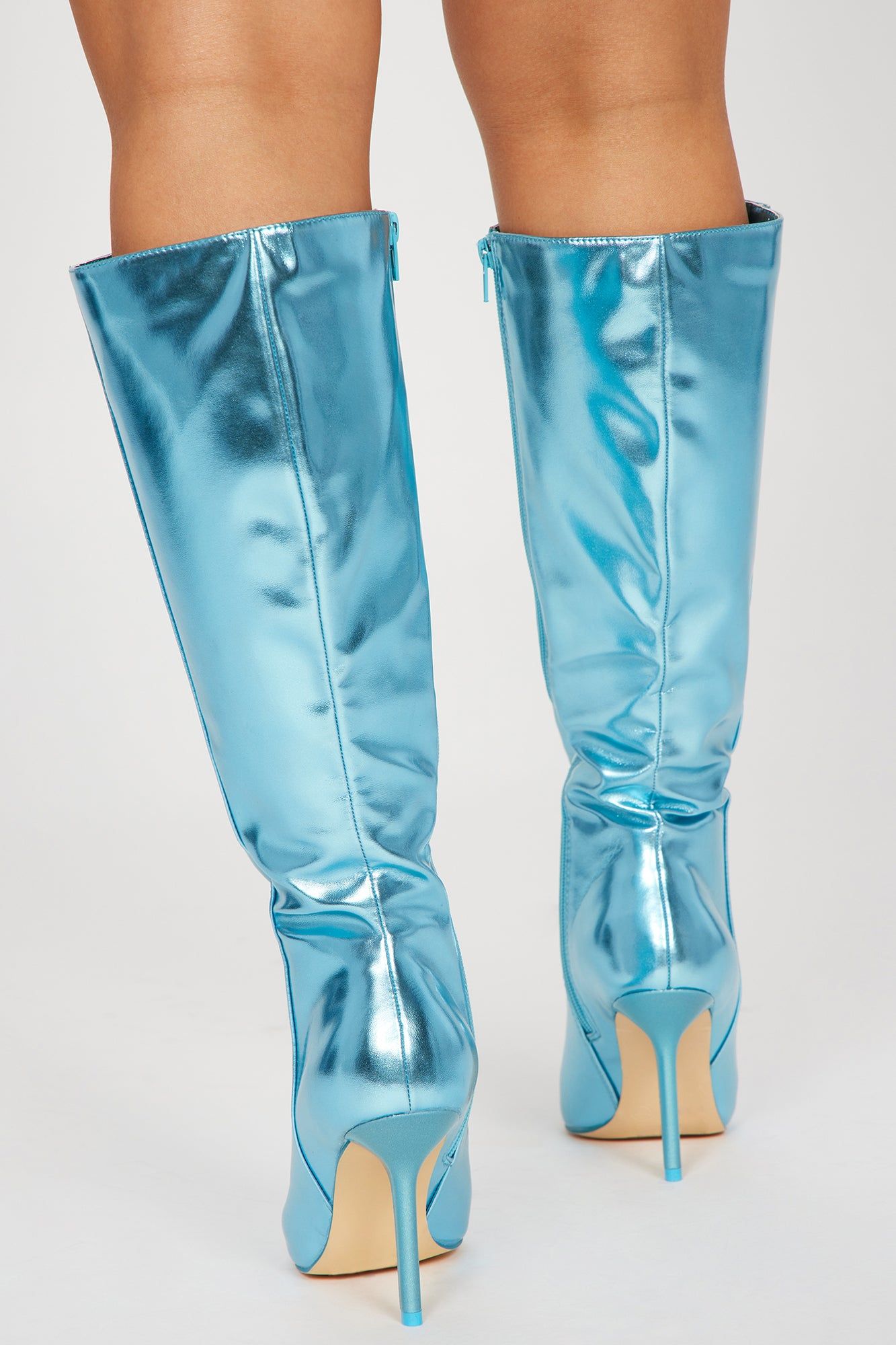 Step Your Game Up Knee High Heeled Boots - Blue sold by Fashion Nova product image thumbnail 4