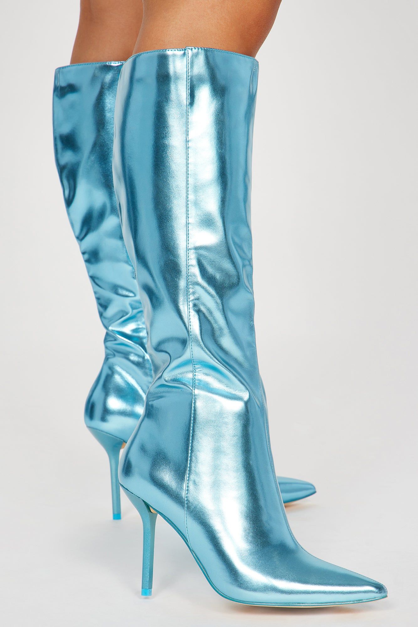 Step Your Game Up Knee High Heeled Boots - Blue sold by Fashion Nova product image thumbnail 3