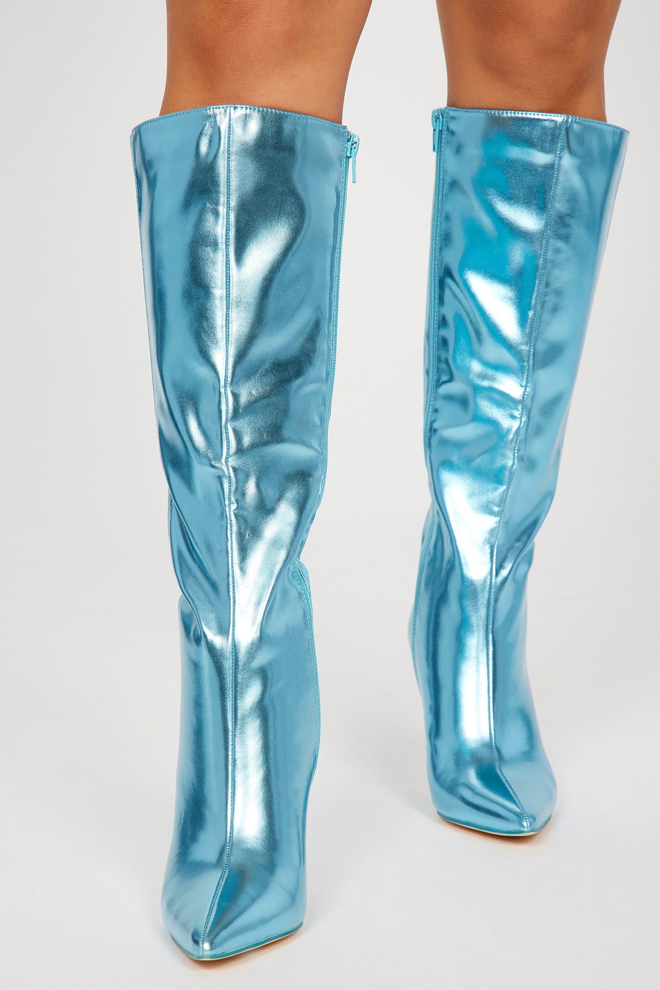 Step Your Game Up Knee High Heeled Boots - Blue sold by Fashion Nova product image thumbnail 2
