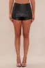 Leather Milan Shorts - Black sold by Fashion Nova