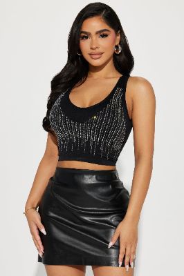 Midnight Magic Tank Top - Black sold by Fashion Nova