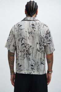 Depok Textured Shirt - Cream/combo sold by Fashion Nova