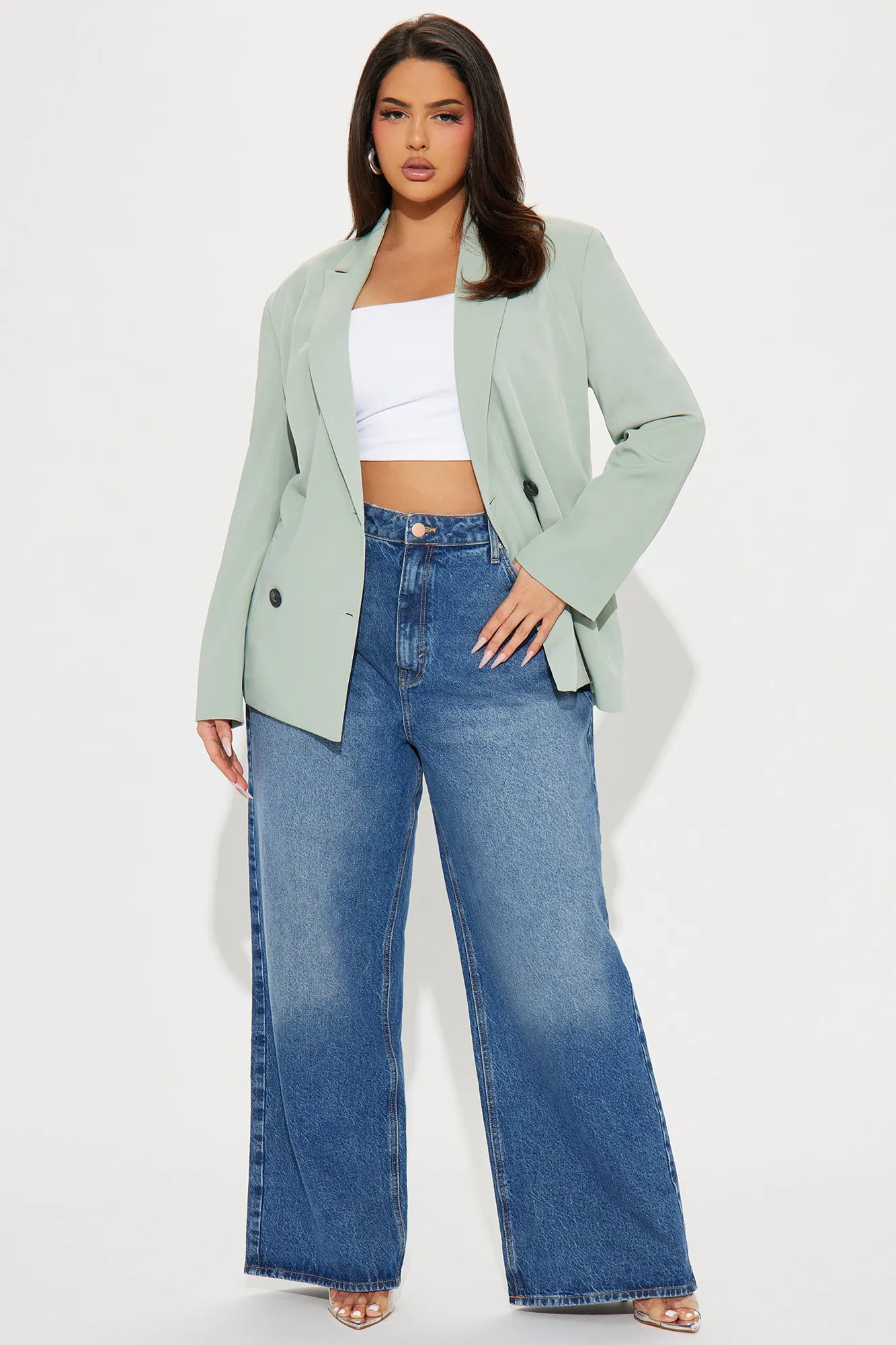Put The Work In Oversized Blazer - Sage sold by Fashion Nova product image thumbnail 5