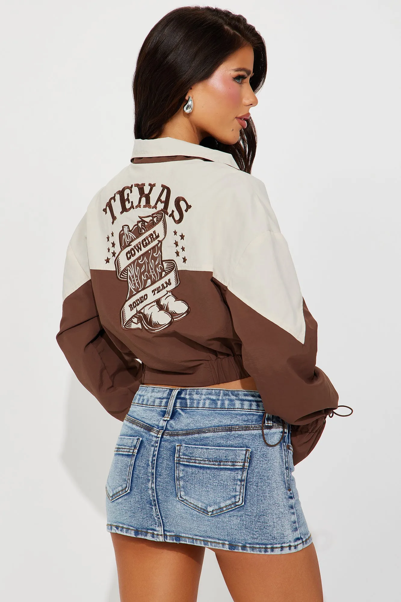 Texas Rodeo Windbreaker - Brown/combo sold by Fashion Nova product image thumbnail 3